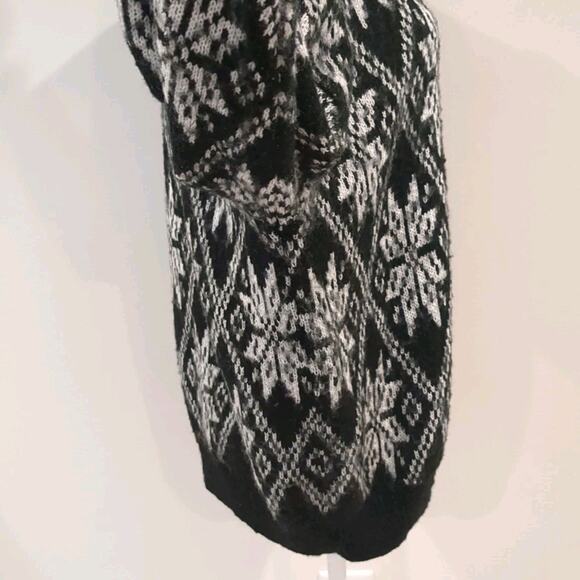 Asos Design Cozy Women's 4 Small Black White Oversized Chunky Crewneck Sweater - Picture 7 of 9